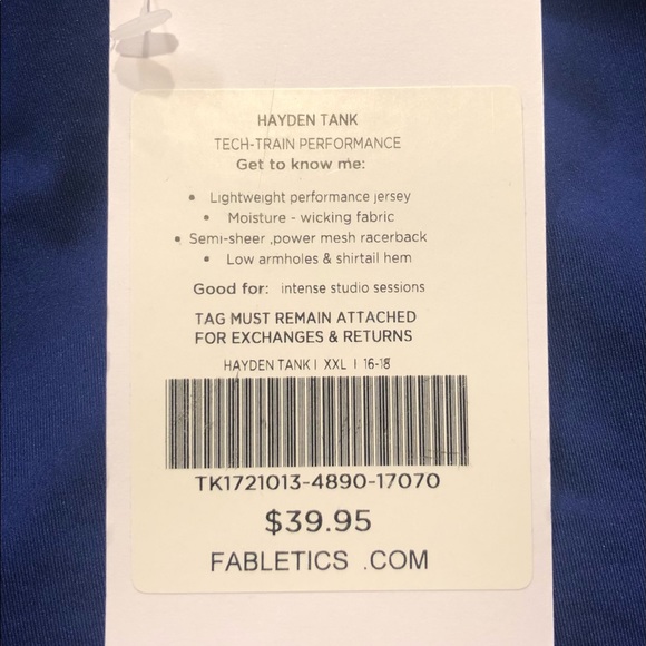 NWT Fabletics Hayden Tank - Picture 7 of 7